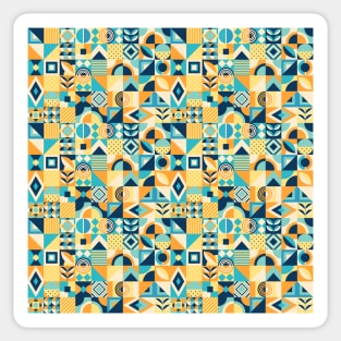 Bauhaus Azulejo geometric mosaic #1 Sticker